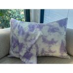 ICON SILK 'Sleep & Glow' %100 Saf Ipek Fermuarlı Yastık Kılıfı (Marble Purple) - Krem - Mor - 50 cm * 70 cm