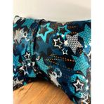 ICON SILK 'Sleep & Glow' %100 Saf Ipek Fermuarlı Yastık Kılıfı (Teal Stars) - Turkuaz Yeşili - 50 cm * 70 cm