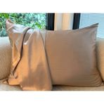 ICON SILK 'Sleep&Glow' %100 Saf Ipek Fermuarlı Yastık Kılıfı 1 Adet (Light Gold) - 50 cm * 70 cm - Koyu Altın