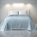 ICON SILK%100 Saf İpek Premium Battaniye 1 Adet (Gök Mavisi) (Çift Kişilik 195 cm * 215 cm)