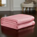ICON SILK%100 Saf İpek Premium Battaniye (Pembe) (Tek Kişilik 150 cm * 210 cm)