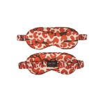 ICON SILK%100 Saf İpek Uyku Maskesi Göz Bandı (Red Leopard)