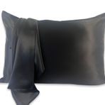 ICON SILK%100 Saf İpek Yastık Kılıfı (50 cm * 70 cm) 1 Adet (Siyah)