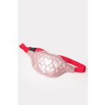 ICONE BAG Çocuk Kalp Kapitone Detaylı Bel Çantası Pembe