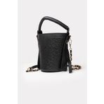 ICONE BAG Icone Hasır Kova El Omuz Çantası Siyah