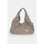 ICONE BAG Icone Pliseli Fermuarlı Yoga Çantası, Fitness Çantası, Gym Heybe Görünümlü Pliseli Bej Spor Çantası