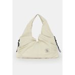 ICONE BAG Icone Pliseli Fermuarlı Yoga Çantası, Fitness Çantası, Gym Heybe Görünümlü Pliseli Krem Spor Çantası