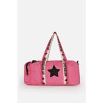 ICONE BAG Kız Çocuk Yıldız Logolu Spor Çanta, Düz Pembe Çocuk Spor Çanta, Fermuarlı Detaylı Çocuk Spor Çanta