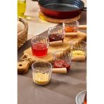icone life 6'lı Ahşap Saplı Mıka Reçellik Sosluk Sofra Sunum Kahvaltı Seti - Ahşap Saplı Sunumluk 80 ml