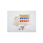 İcons Montessori Eğitici Ahşap Strateji ve Dikkat Geliştirme, Renk Eşleştirme (Kamyon) + 25 Oyun Kartı