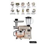 Icotech SM50 Gold LED Ekranlı Hamur Mayalama Kıyma Çekme Blender 2000 W 6.5 lt Stand Mikser Mutfak Şefi Hamur Yoğurma Makinesi