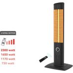 Icqn Craft Serisi Ic2300 Suya-Toza Dayanıklı 2300 W Siyah Uzaktan Kumandalı İç/Dış Mekan Isıtıcı