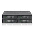 Icy Dock MB699VP-B V3 ToughArmor 4x2.5 inç NVMe U.2 / U.3 SSD PCIE 4 5.25 inç Metal Kasa Sürücü Yuvası