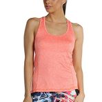 icyzone Kadın spor üst fitness yoga tişörtü, güreşçi sırtı nefes alan spor üst giyim, fonksiyonel tişört, Turuncu (Orange Heather), L