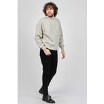 Ida Erkek Lambswool Yarım Balıkçı Kazak, Gri, L