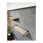 İda Wooden Alto Dafne Metal Ayaklı Duvar Rafı - Demir Ayaklı Duvar Kitaplığı 2 Adet