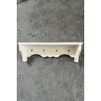 İda Wooden Dekoratif Terek - Duvar Rafı & Askılık – 4 Askılı Dekoratif Mutfak ve Antre Tereği - Rafı - Beyaz - Beyaz