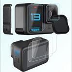 iDaPro Ekran Koruyucu aşağıdakiler için uygulanabilir Gopro Hero 13 Hero13 Black + Pil Kapı Kapağı + Lens Kapağı [6+1+1 Paket] Gopro Hero 13 için Temperli Cam Kolay Kurulum
