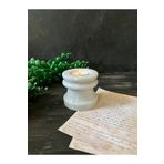 İDAY HOME Mermer Şamdan, Mermer Mumluk, Doğal Mermer Şamdan, Doğal Mum