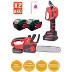 İdeacorp 2li Garden 798 Vf Dijital Ekranlı 4 Akülü Dal Budama Makas ve Ağaç Kesme Budama Bıçkı Makinesi