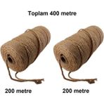 Ideacorp Jüt Halat Ip Dekoratif Hasır Ip Kendir 3 mm 400 Metre