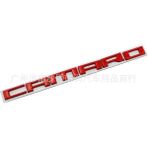 İdeal Aksesuar Chevrolet Camaro Bagaj Yazısı Kırmızı Renk Metal 3D Ithal Arma Logo Luggage Lettering Rigging - 23x1.5cm