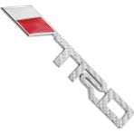 İdeal Aksesuar Toyota Trd Yazısı Çamurluk Bagaj Yazı Gümüş Renk Metal 3D Krom Kaliteli - 14x2cm