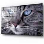 İdeal Glass Art Kedi Cam Tablo