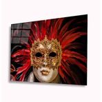 İdeal Glass Art Maskeli Kadın 4 mm Dayanıklı Temperli Cam Tablo