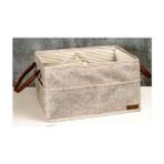 İdeal Home Derili 3 Gözlü Çanta, Oyuncak Sepeti, Ev Dekorasyonu, Düzenleyici, Organizer - 33 x 18 x 20 cm
