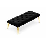 İdeal Puf, Siyah, Gold Metal Ayak