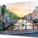 İdealizbiz Amsterdam Cam Tablo, Ev Ve Ofis Duvar Dekoru Hediyelik Büyük Tablo Dayanıklı Cam