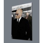 İdealizbiz Atatürk Dikey Cam Tablo Hediyelik Büyük Tablo Ev Ofis Dekoru