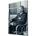 İdealizbiz Atatürk Portresi Cam Tablo, Ev Ve Ofis Duvar Dekoru, Hediyelik Büyük Temperli 4 Mm Cam Tablo