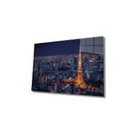idealizbiz Eyfel Kulesi Manzara Cam Tablo 4mm Dayanıklı Temperli Cam idl_507 110 x 70