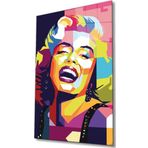 İdealizbiz Renkli Marilyn Monroe Cam Tablo