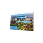 idealizbiz Şehir Manzara Cam Tablo 4mm Dayanıklı Temperli Cam idl_742 110 x 70
