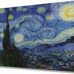 İdealizbiz Vincent Van Gogh Cam Tablo, Ev Ve Ofis Duvar Dekoru Hediyelik Büyük Tablo Dayanıklı Cam
