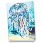 Ideen mit Herz Diamond-Painting tebrik kartı | DIN B6 (11,5 x 16,5 cm) | 370 g/m² | zarf ve alet dahil (denizanası)
