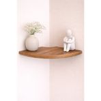 iDekor Yuvarlak Köşe Üçgen Duvar Rafı (25 cm) – Salon ve Oturma Odaları İçin Şık Köşe Rafı