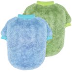 Idepet 2 Adet Köpek Kazak Evcil Hayvan Kazak, Sıcak Köpek Sweatshirt Köpek Montları Pijama Kedi Giyim Triko Köpek Tulum Giyim Chihuahua Pug Dachshund Yorki Küçük Orta Boy Köpek Erkek Kız Çocuk (Yeşil