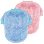 Idepet 2 Parça Köpek Kazak Evcil Hayvan Kazak, Sıcak Köpek Sweatshirt Köpek Montları Pijama Kedi Kıyafeti Köpek Tulum Giyim Chihuahua Pug Dachshund Yorki Küçük Medium Köpek Erkek Kız Çocuk (PembeMavi,