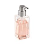 iDesign 70565EU Casilla modern köpük sabunluk, mutfak, banyo için, 6,8 x 6,8 x 18,9 cm, şeffaf/fırçalanmış, cam