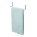 iDesign 82700 Forma Banyo, Mutfak Duvarları, Dolaplar, Tezgah Üstü için Kendinden Yapışkanlı Havlu Tutacağı, 1'li Set, Fırçalanmış Paslanmaz Çelik