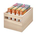 iDesign Kulplu saklama kutusu, mutfak dolabı düzenleyici, raf veya saklama dolabı için, çok yönlü kutu, bej, 25,4 x 19,1 x 15,7 cm