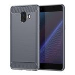IDEWEI Samsung Galaxy C10 için cep telefonu kılıfı, Rafine karbon fiber, Anti-sonbahar, parmak izi önleyici, Tam koruma Gri