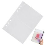 Idezek Binder fotoğraf kartı tutucu – fotoğraf kartı klasörü, yarı saydam, mat kapak | Fotoğraflar, kartpostallar, öğrenciler için yarı saydam 6 delikli ciltleme cepli ayarlanabilir fotoğraf albümü
