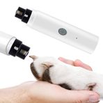 Idezek Evcil hayvanlar için elektrikli tırnak törpüsü, LED ışıklı köpekler için pençe törpüsü, sessiz sesli, pati bakımı ve düzleştirici köpek ve kediler için