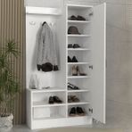 Idil %100 Mdf Portmanto - Ayakkabılık - Giyinme Odası Dolabı - 010 - Beyaz