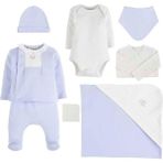 Idil Baby Erkek Bebek Hastane Çıkışı 8 Li Set - Mavi - 0 - 1 Ay